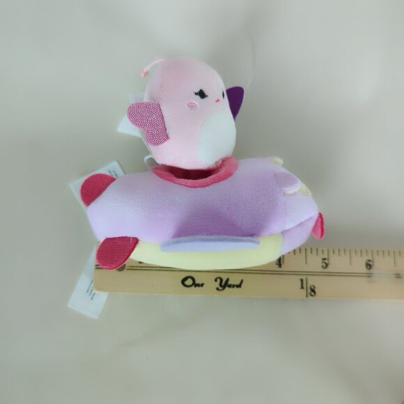 Squishville‎ Mini Squishmallow Pink Axolotl In Purple Airplane Plush Toy - Picture 11 of 14